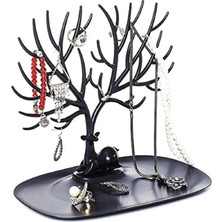 Geyik Tasarımlı Takı Standı, Yüzük, Küpe, Kolye Askılığı, Şık Mücevher Organizer, Estetik ve Dayanıklı Tasarım (Siyah)