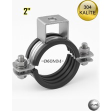 Paslanmaz Çelik Ağır Yük Kafalı Boru Kelepçesi Krom 304 Kalite