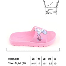 Gezer Kız Çocuk Yazlık Best Friend Bunny Pu Rahat Taban Ev Banyo Havuz Plaj Terlik