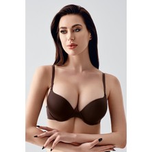 Double Push-Up Dolgulu Sütyen C17030 Kahverengi