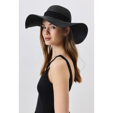 C&city Fiyonk Detaylı Geniş Hasır Şapka Y8215 Bej