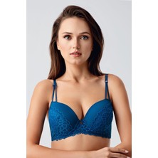 Push Up Dantel Detaylı Sütyen C18415 Antrasit