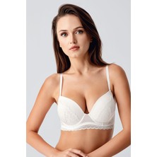 Push Up Dantel Detaylı Sütyen C18395 Ekru