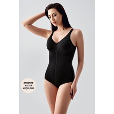 C&city Sıkılaştırıcı Lazer Kesim Vücut Korse 9605 Siyah