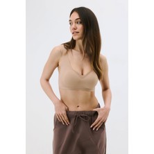 Balensiz Dikişsiz Lazer Çıkarılabilir Pedli Sütyen C26125 Capucino