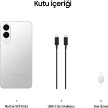 Samsung Galaxy S25 Edge 512 GB 12 GB Ram (Samsung Türkiye Garantili) Titanyum Gümüş