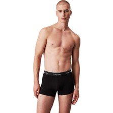 Calvin Klein Erkek 3'lü Siyah Boxer LV00NB4392 Dokuma Kumaş ile Rahat Kullanım
