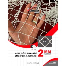 Kedi Balkon Güvenlik Filesi 2x4 mt 2mm Ip Kalınlığı 4x4 Göz Aralığı (Beyaz Veya Siyah)