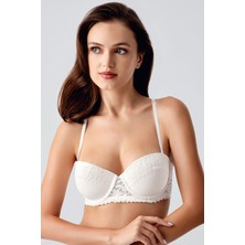 Push Up Dantel Detaylı Sütyen C18375 Ekru