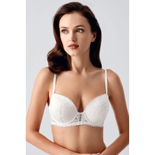 Push Up Dantel Detaylı Sütyen C18365 Ekru