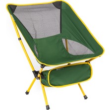 Uniqamping  Ergo Ergonomik Katlanır Kamp Sandalyesi Yeşil/sarı