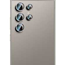 Case World Samsung Galaxy S24 Ultra Alloy Serisi Oleofobik Anti Reflective Kamera Lens Koruyucu Gümüş