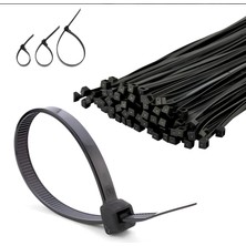 Siyah Plastik Kablo Bağı Plastik Kelepçe 4,8MMX30CM 100 Adet