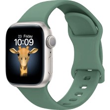MobaxAksesuar Apple Watch 7/8/9 41mm Kordon Çift Geçmeli Silikon Kordon Strap Kayış 131