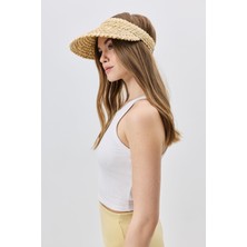 C&city Esnek Bantlı Hasır Vizör Şapka Y8219 Siyah