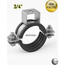 Paslanmaz Çelik Ağır Yük Kafalı Boru Kelepçesi Krom 304 Kalite