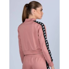 Kappa Kapüşon Yaka Pembe Kadın Sweatshırt 341H5TW 222 Banda Asber Tk