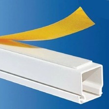 1m Kendinden Yapışkanlı 16X16MM Kablo Kanalı Kolay Montaj Temiz Görünüm Pvc Kablo Gizleyici