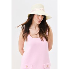 C&city Siperli Hasır Plaj Şapkası Y25730-28 Bej