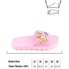 Gezer Kız Çocuk Yazlık Cat Lady Pu Rahat Taban Ev Banyo Havuz Plaj Terlik