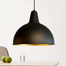 Yimpi Siyah Metal Başlık Avize Sarkıt Lamba Salon Mutfak Avizeleri Pastane Cafe