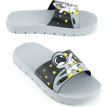 Gezer Erkek Çocuk Yazlık Astronot Pu Rahat Taban Ev Banyo Havuz Plaj Terlik