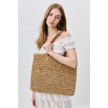 C&city Hasır Omuz Çantası Y9204 Yeşil