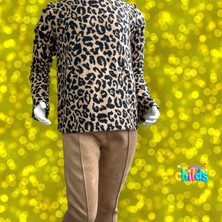 Leopar Uzun Kol Kız Çocuk T-Shirtt