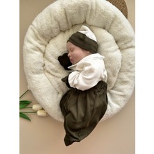 Haki Hastane Çıkışı Set (Body, Pantolon, Bere, Eldiven)