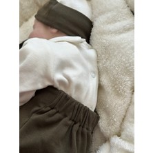 Haki Hastane Çıkışı Set (Body, Pantolon, Bere, Eldiven)