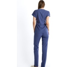 Uçak Medikal Sisli Mavi Core-flex Likralı Cerrahi Takım