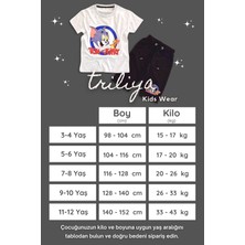 Triliya  Pamuklu  Çocuk Kapri Takımı (Cepli & Kordonlu, 3-12 Yaş)