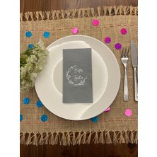 Kidspartim Gümüş Yaldızlı Gri Better Together Peçete 16 Adet