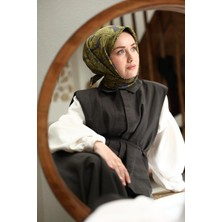Silk Home Tivil Ipek Eşarp 11468-30 Füme Karışık Desen