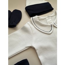 Lacivert Hastane Çıkışı Set (Body, Pantolon, Bere, Eldiven)
