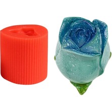 Büyük Goncagül Silikon Mum Kalıbı 5.5 x 6.5  cm