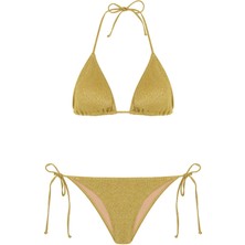 Aquella Lureks Hardal Sarı Üçgen Bikini Takım