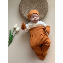 Tarçın Hastane Çıkışı Set (Body, Pantolon, Bere, Eldiven)