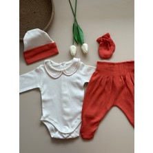 Kiremit Hastane Çıkışı Set (Body, Pantolon, Bere, Eldiven)