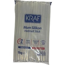 Kraf 4011 Mum Silikon Şeffaf Kalın 30 cm 1 kg