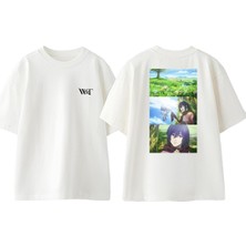 Attack On Titan 35 Tasarım Sırt Baskılı Pamuk Beyaz Oversize T-Shirt