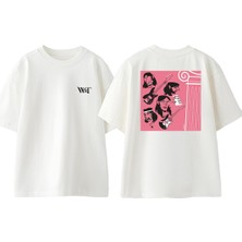 Pink Floyd Diego Tasarım Sırt Baskılı Pamuk Beyaz Oversize T-Shirt