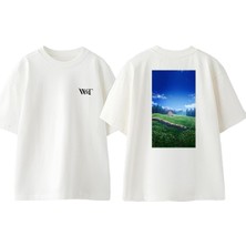 Attack On Titan 35 Tasarım Sırt Baskılı Pamuk Beyaz Oversize T-Shirt