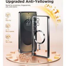 Leybaks Samsung Galaxy S25 Ultra   Magsafe Kamera Koruması,  ve Ekran Koruyucu,  Dayanıklı Kaplama Şeffaf Telefon Kılıfı