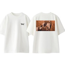 Attack On Titan Hand Tasarım Sırt Baskılı Pamuk Beyaz Oversize T-Shirt
