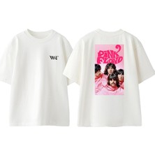 Pink Floyd Pink Men Tasarım Sırt Baskılı Pamuk Beyaz Oversize T-Shirt