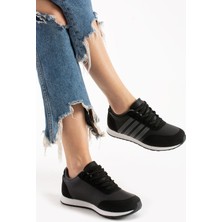 Günlük Sneaker Unisex Çizgili Günlük Rahat Kaliteli Konforlu Bağcıklı Sneaker Spor Ayakkabı