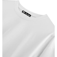 Winnie The Pooh Karakterler Tasarım Sırt Baskılı Pamuk Beyaz Oversize T-Shirt