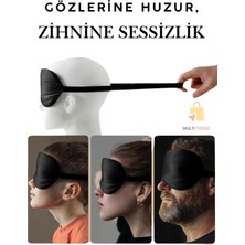 Hasby 2'li Siyah Uyku Bandı Seti – Işık Geçirmez Göz Maskesi Kadın Erkek Için Konforlu Uyku Gözlüğü