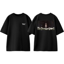 Attack On Titan 43 Tasarım Sırt Baskılı Pamuk Siyah Oversize T-Shirt